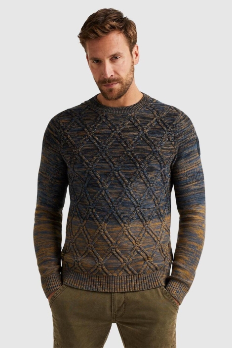 PME legend r-neck cotton mouline knit